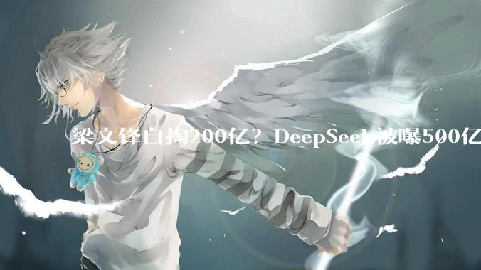 梁文锋自掏200亿？DeepSeek被曝500亿天价融资_模型_商业化_-Pro